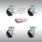 Service Caster 4 Inch SS Polyolefin Caster Set with Roller Bearings and Brake/Swivel Lock SCC SCC-SS30S420-POR-TLB-BSL-4 - alternate 5